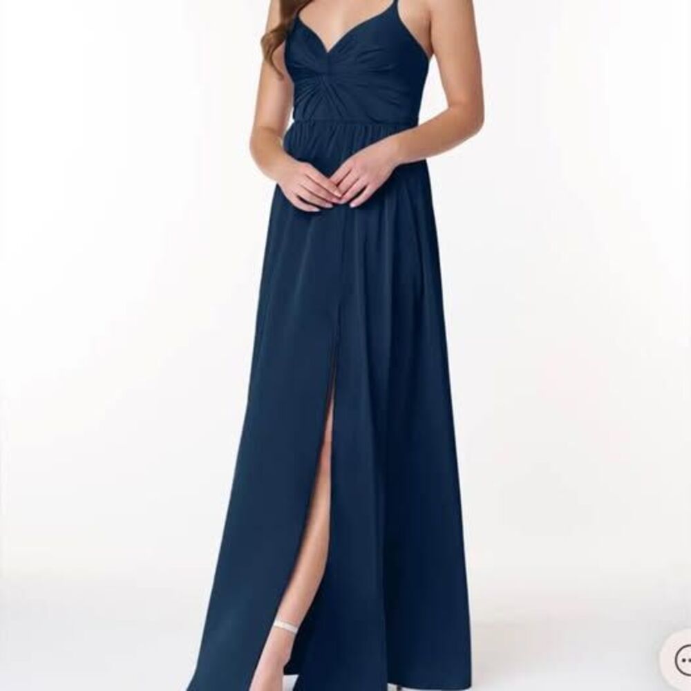 Azazie Dark Navy bridesmaids dress